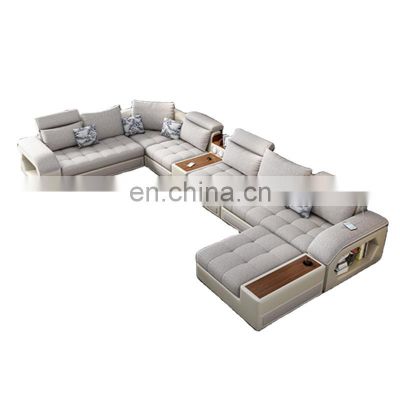 CBMMART Customized Luxury Sectional Fabric Sofa Bed Italy Design Living Room Furniture Genuine Leather Sofas Sets