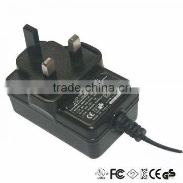 UL/CE/ROHS approval 15w power adapter 15v 12v uk wall charger