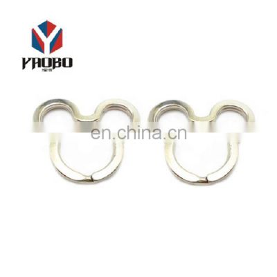 Promotional High Quality Metal Stainless Steel Rings Mickey Mouse Key Ring