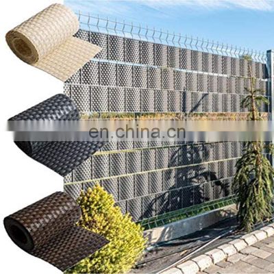 Pivacy Screen Strips Rattan Double Rod Mats 19 x 255 cm Including Fixing Clips Bar Mat Fence 2.5 m Anthracite