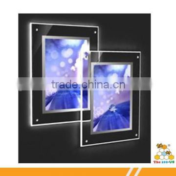 Factory! High quality LED crystal light box /frameless acrylic light box
