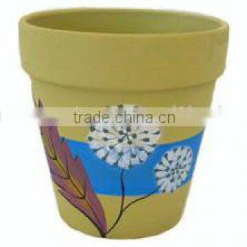 terracotta mini standard painted flowerpots