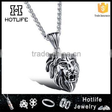 hot product trends gold necklace designs 2016 316L stainless steel lion necklace for cool men                        
                                                Quality Choice