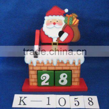 wooden calendar decoration-santa design