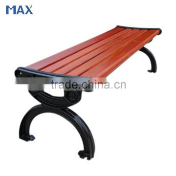wpc slats backless outdoor garden and park patio bench