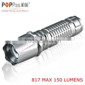 POPPAS 817 XPE 3W zoom rechargeable led flashlight