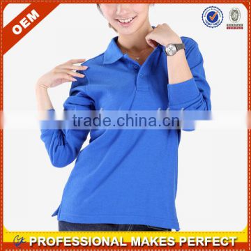 long sleeve women polo shirt (YCP-B0282)