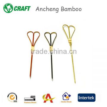 good quality eco-friendly heart-shape pick bamboo pastry pick