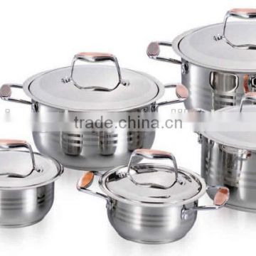 10pcs of stainless steel germany cookware set/bms cookware set