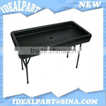 4FT Black Plastic Fill N Chill Ice Cooler Table