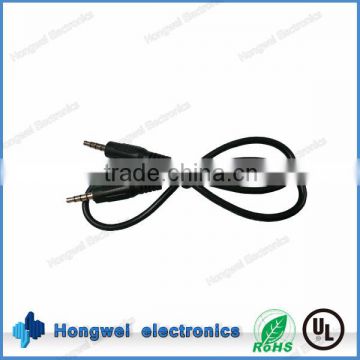 Transmission audio video cable DC 3.5mm plug male to male DC cable assembly