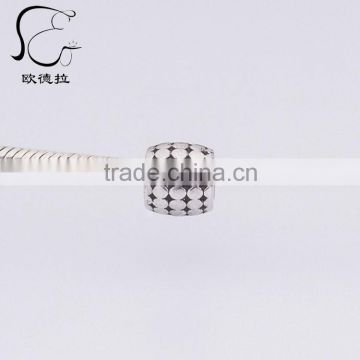 925 Sterling Silver tube beads wholesale crystal football charms