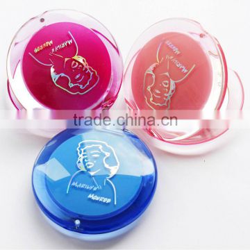 2015 newly crystal compact mirror with one side Famous Marilyn Monroe pattern for wholesale,ME106B
