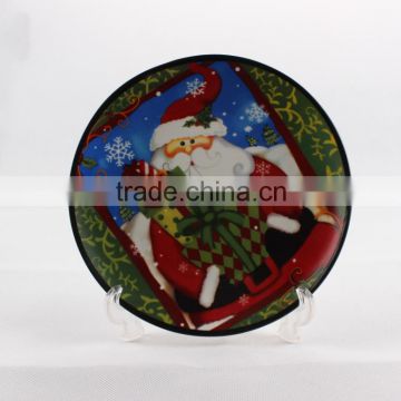 Factory directly supply christmas decorative porcelain charger plates