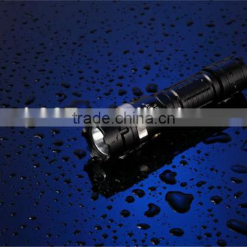 battery powered led flashlights CREE R5 LED Rechargeable double switch flashlight powered by 18650 battery TANK007 TR01