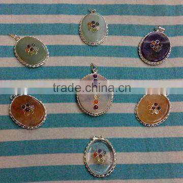 Mix Oval Chakra Pendent : Wholesaler Manufacturer