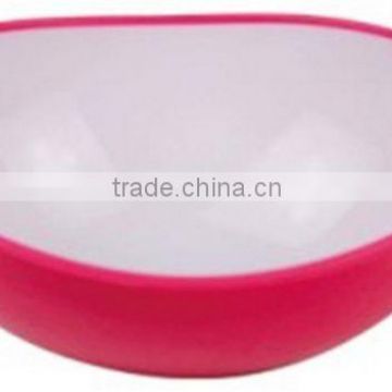 Two-color pp/ps plastic oval shape salad food bowl