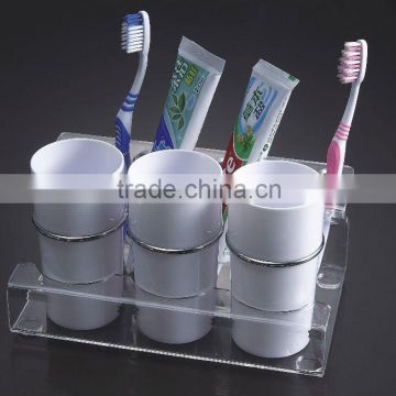 Acrylic toothbrush holder set