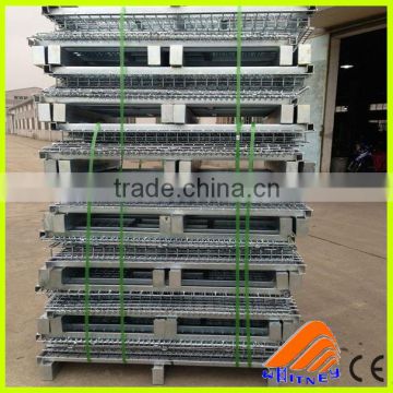 foldable steel wire container,foldable large container,steel roll container