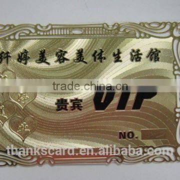 High Strength Metal Card/ Stainless Steel Metal vip cards