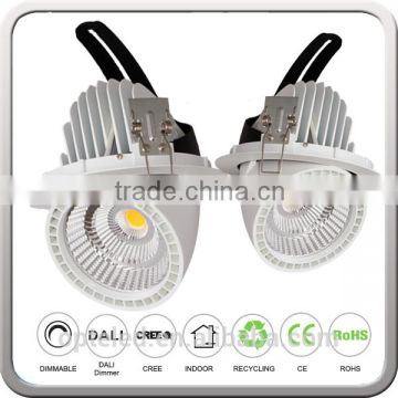 High Quality Dimmable Gimbal COB LED Downlight 30W 35W