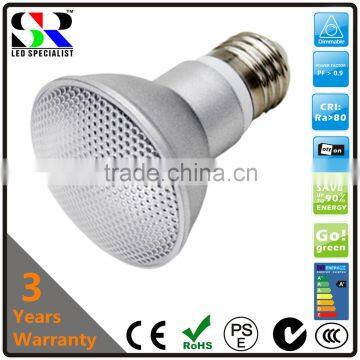 par20 E14 E26 E27 GU10 wide angle frosted diffused milky pc cover waterproof IP65 led dimmable par20 spot bulb light