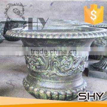 garden cast iron flowerpot for decoration