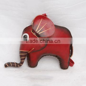 Handmade Leather Large Elephant Coin Purse