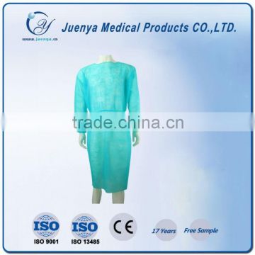Green, yellow disposable isolation gown