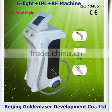 2013 New design E-light+IPL+RF machine tattooing Beauty machine facial massager and cleaner set