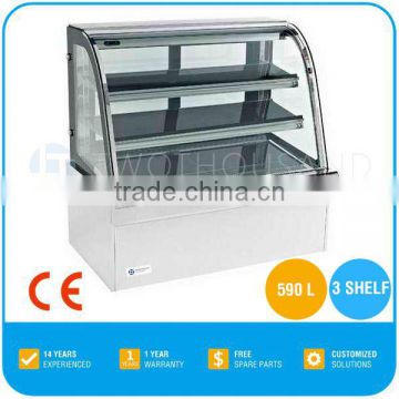 2017 Best Selling Small Refrigerated Display Case - 2-8 'C, 590 L, 3 Shelf, CE, TT-MD127D