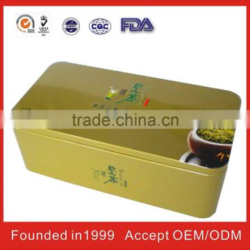 ISO SGS FDA UN For Tea Tin Can rectangle
