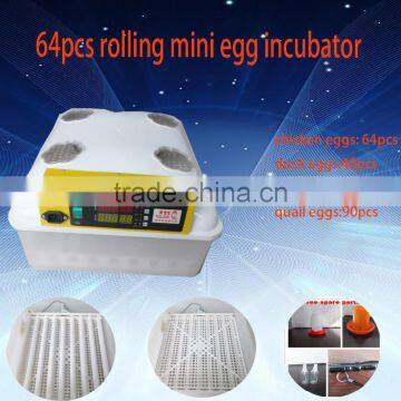 Small incubator automatic hatching 64 eggs incubator with high rate