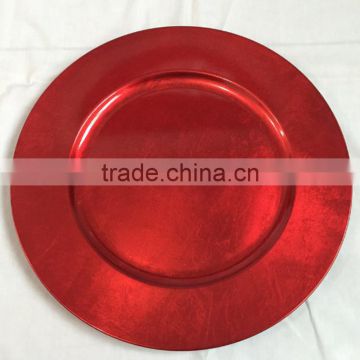 wedding decor gold plastic charger plates wholesale red round charger plate