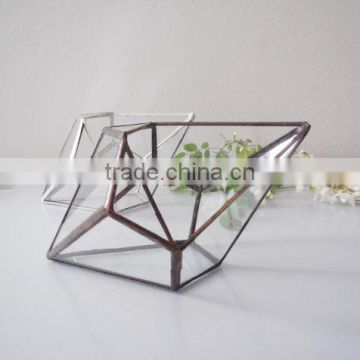 Geometric Shape Glass Terrarium Plant Holder