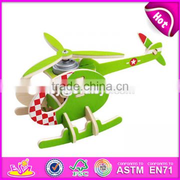 2017 New design assemble airplane puzzle wooden best toys for 4 years old W03B067