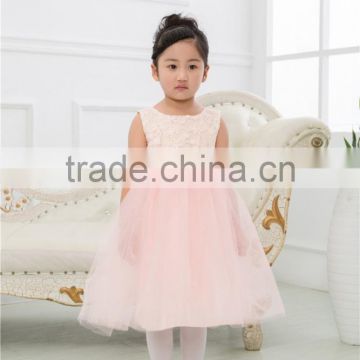 Factory Direct Sales Children Latest Party Wear American Fashion Sleeveless Heirloom Dress