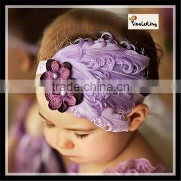purple 1.5X 36 cm flower hairband hair accessory headband