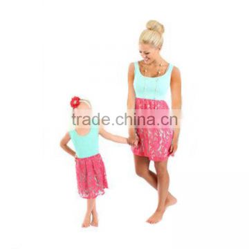 2017 Women Girl's Clothing Dress Mommy and Me Summer Dress