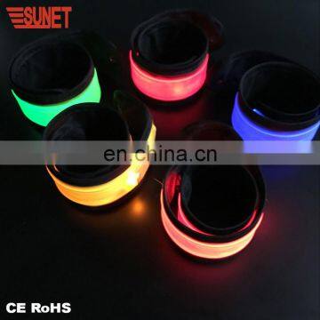 Outdoor Running Gift LED Slap Wristband Glow Bracelet LED Slap Armband