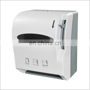Lever action tissue dispenser,jumbo roll manual hand paper towel dispenser