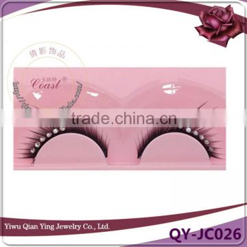 factory hot sell fiber false eyelashes with dimond for sale