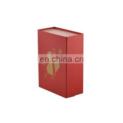 Custom gold foil logo decorative luxury large red magnetic lid closure gift box