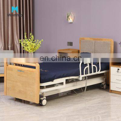 Hospital Medical Home Electric Patient Cardiac Fowlers Adjustable Rotating Nursing Bed with Wheels