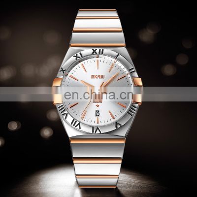 New Arrival Skmei 9257 Luxury Quartz Watch Rose Gold Men Wristwatch 3ATM Waterproof Customized Logo Brand