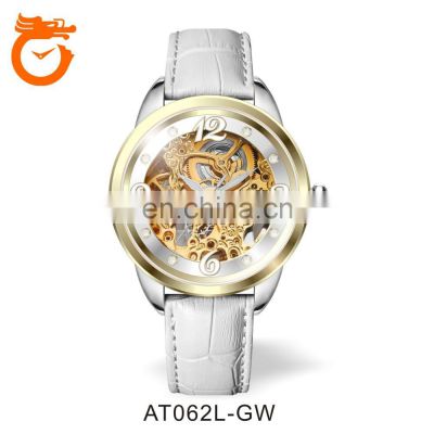 Excellent Quality 10ATM Waterproof Private Label Watch Women Automatic Mechanical Skeleton Stainless Steel Watch