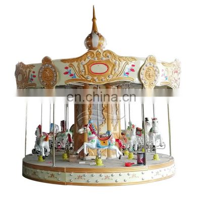 Top sale carousel horse amusement swing for kids playground equipment classical manufacturer