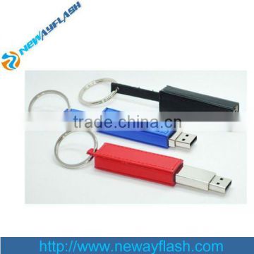 Keychain cheap leather usb flash drive 1gb 2gb 4gb 8gb