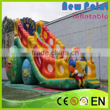 New Point Long Giant Inflatable Slide/giant Inflatable Water Slide For Sale