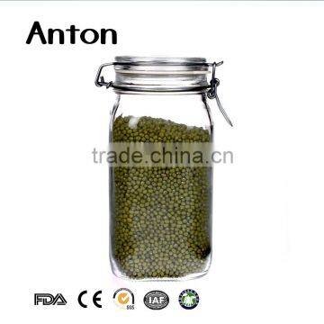 750ml glass spice jar with clamp lid